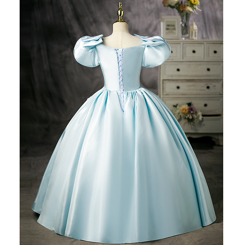 Elegant Girls Bowknot Flower Princess Dress for Birthday Party, Pageant, Photo Shoot & Special Occasions