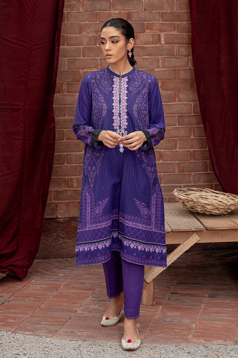 INDIGO GLAM 2PC KHADDAR SUIT | Premium Cotton Pakistani Traditional Outfit | Perfect for Weddings, Festivals & Special Occasions