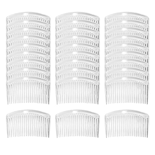 30 Pack Clear Plastic Slide Hair Combs
