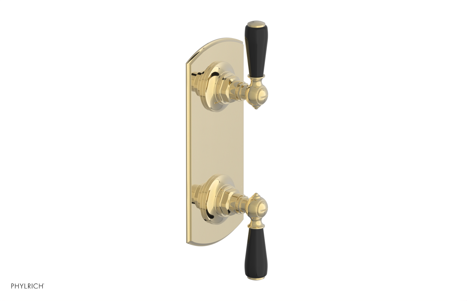 Jamestown Thermostatic Shower Valve with Volume Control & Diverter - Black Accent Trim - Perfect for Modern Bathroom Renovations & Spa-Like Shower Experiences