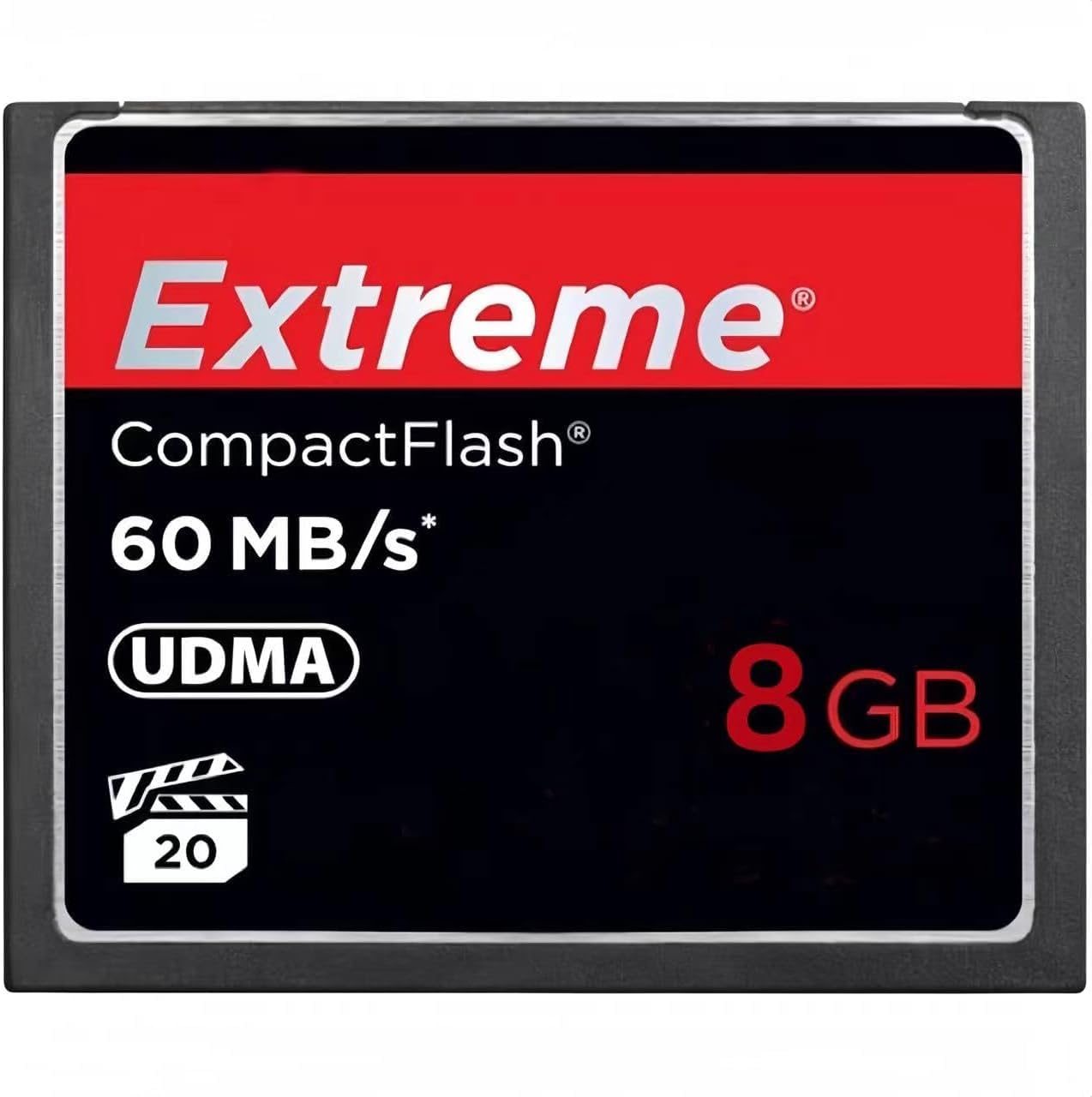 8GB CF Extreme CompactFlash Memory Card 60MB/s - High-Speed Storage for DSLR Cameras, Digital Cameras & Professional Photography
