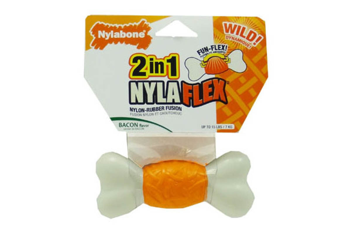 Nylaflex Weave Bone Dog Chew Toy - Durable & Safe Pet Chewing Bone for Aggressive Chewers - Long-Lasting Puppy Teething Toy for Small, Medium & Large Dogs - Perfect for Indoor & Outdoor Playtime