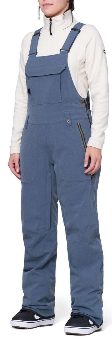686 Women's Black Magic Insulated Bib Snow Pants - Waterproof Winter Ski Bib Overalls for Women, Cold Weather Snowboarding & Outdoor Activities (2024 Edition)