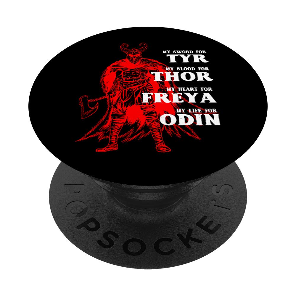 Viking PopSockets - Sword for Tyr, Blood for Thor, Heart for Freya | Norse Phone Grip for Fans