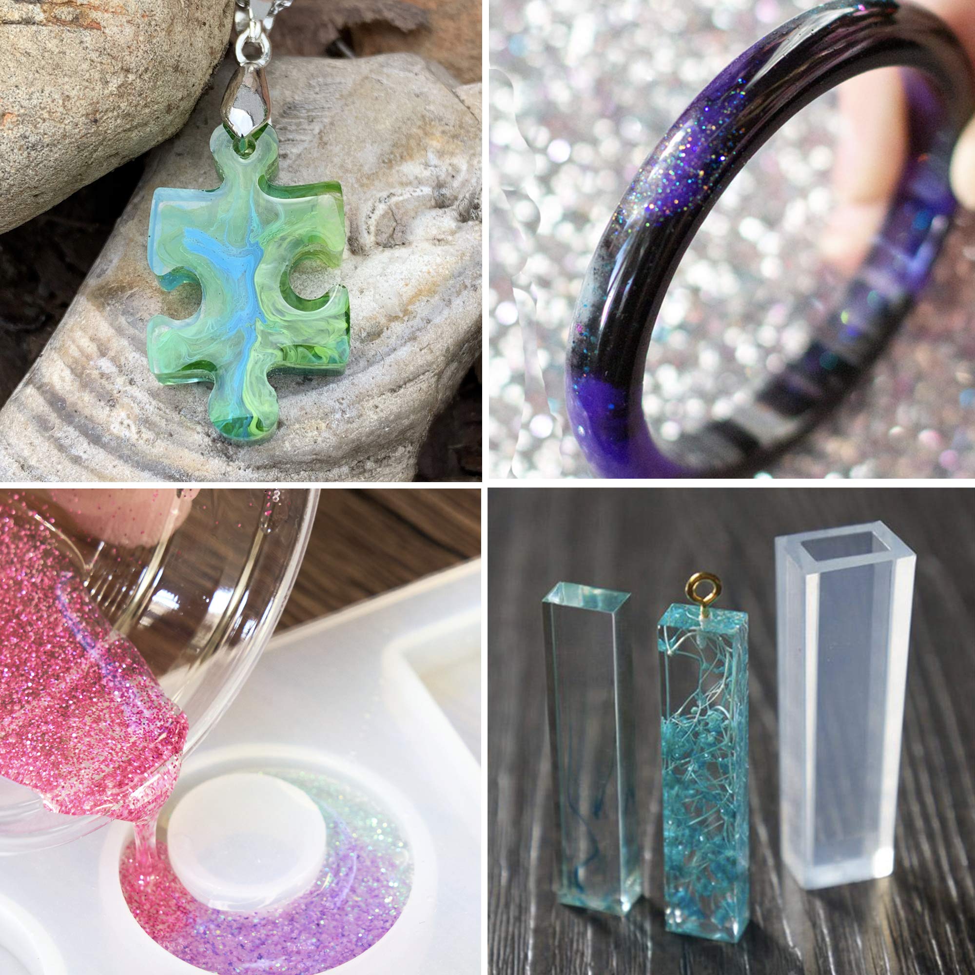 Pixiss Resin Molds for Jewelry Making - DIY Earring Epoxy Molds Kit for Pendants, Charms & Resin Crafts - Perfect for Handmade Jewelry, Gifts & Creative Projects
