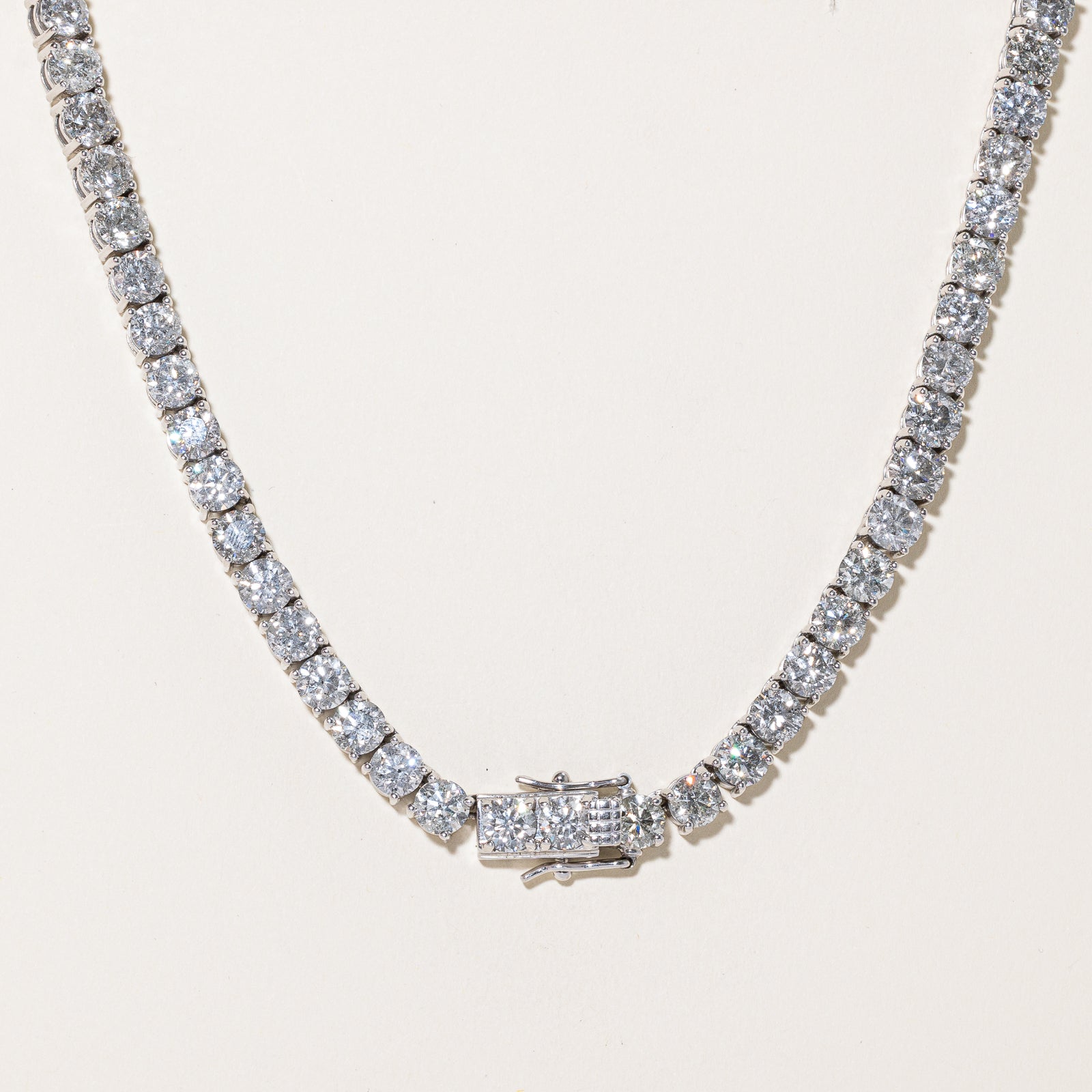 71.30ctw Diamond Tennis Necklace - 21 Inch White Gold Chain for Women | Elegant Jewelry Gift for Anniversary, Wedding & Special Occasions