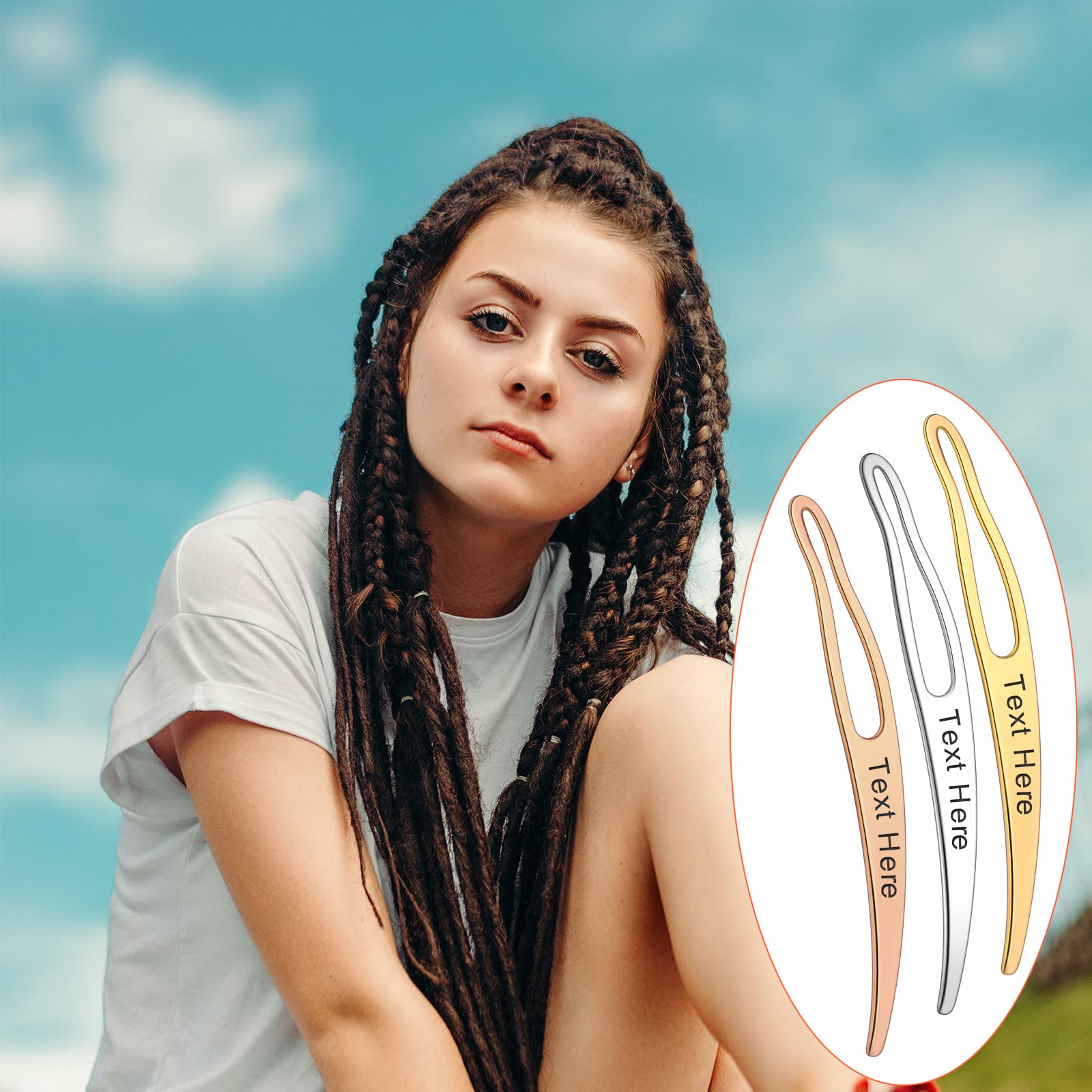 Personalized Interlocking Hair Tool - Sinseike Custom Easyloc Styling Brush (Rose Gold) for Smoothing, Detangling & Styling Hair at Home or Salon