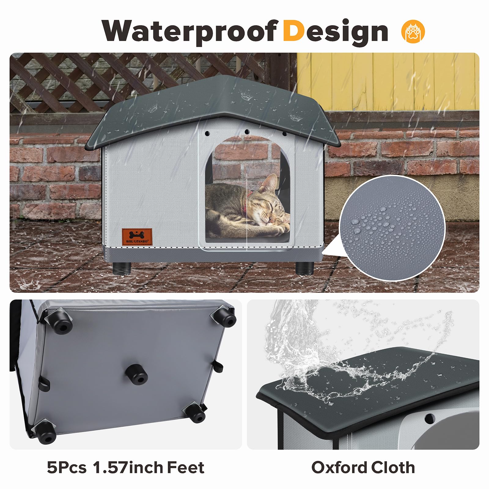 **Insulated Heated Cat House for Indoor & Outdoor Use - Weatherproof Winter Shelter with Heated Pad for Feral Cats & Small Dogs (20