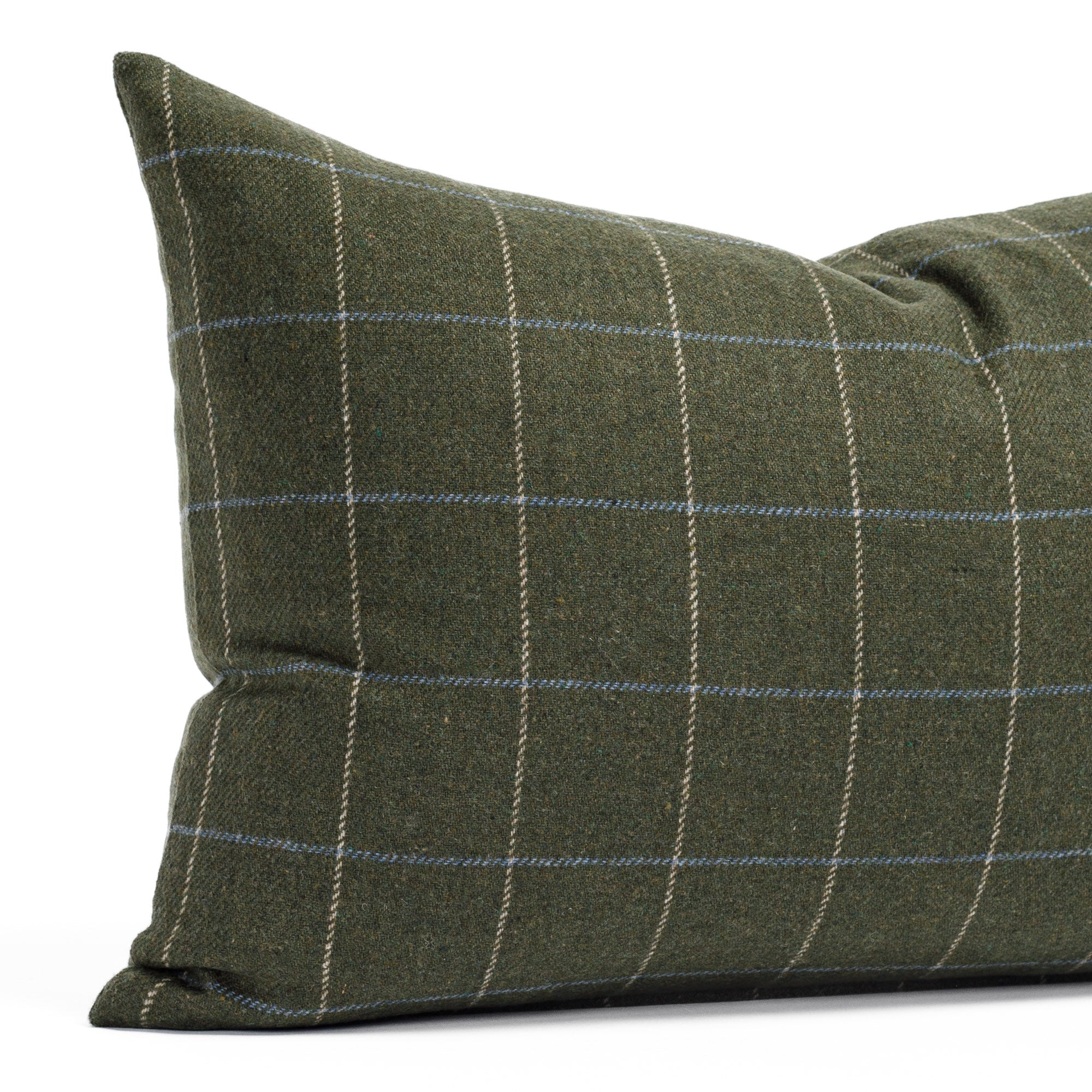 Addison Plaid 14x20 Lumbar Pillow Cover - Moss Green Decorative Throw Pillow for Sofa, Couch, Bed - Perfect for Living Room, Bedroom & Home Decor