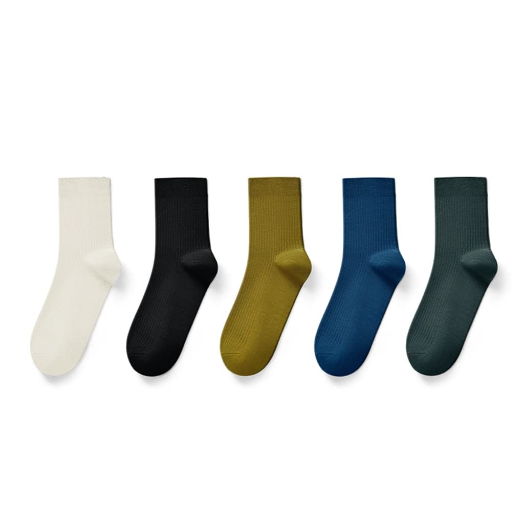 Breathable Cotton Men's Mid-Tube Socks - Comfortable Thin Socks for Spring, Summer & Fall - Perfect for Running, Sports & Casual Wear (Multiple Colors & Sizes)