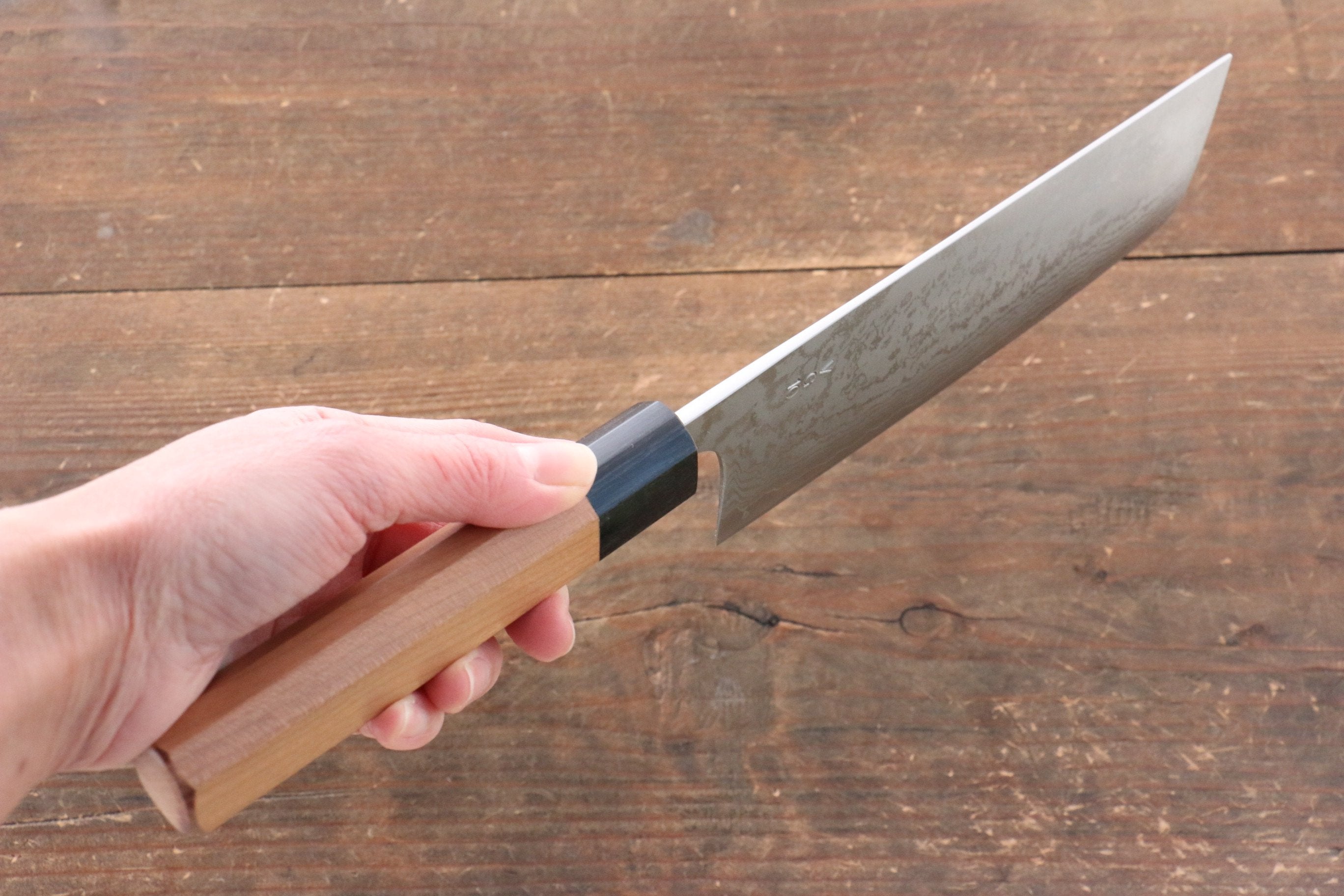 VG10 Damascus Nakiri Knife 165mm - Japanese Chef Knife with Cherry Blossom Handle - High Carbon Stainless Steel Blade for Precision Vegetable Cutting - Perfect for Sushi, Asian Cuisine & Home Cooking