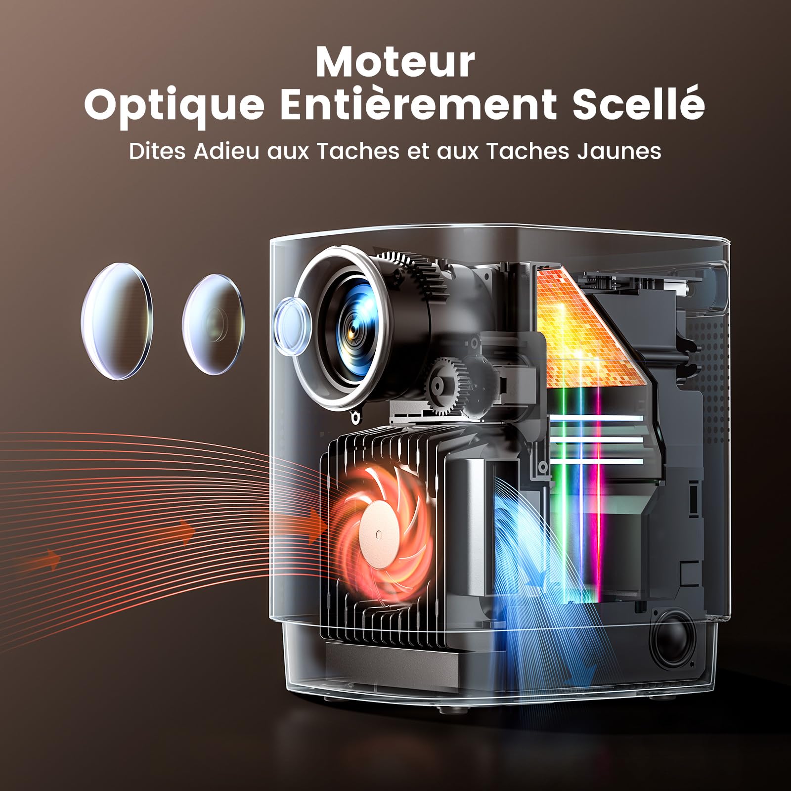 TOPTRO 20000 Lumens Mini Portable Projector with WiFi6 & Bluetooth - 1080P FHD Support, 4K Compatible, Electric Focus, 4P&4D Correction, 50% Zoom - Perfect for Home Theater, Outdoor Movies, Gaming & Presentations