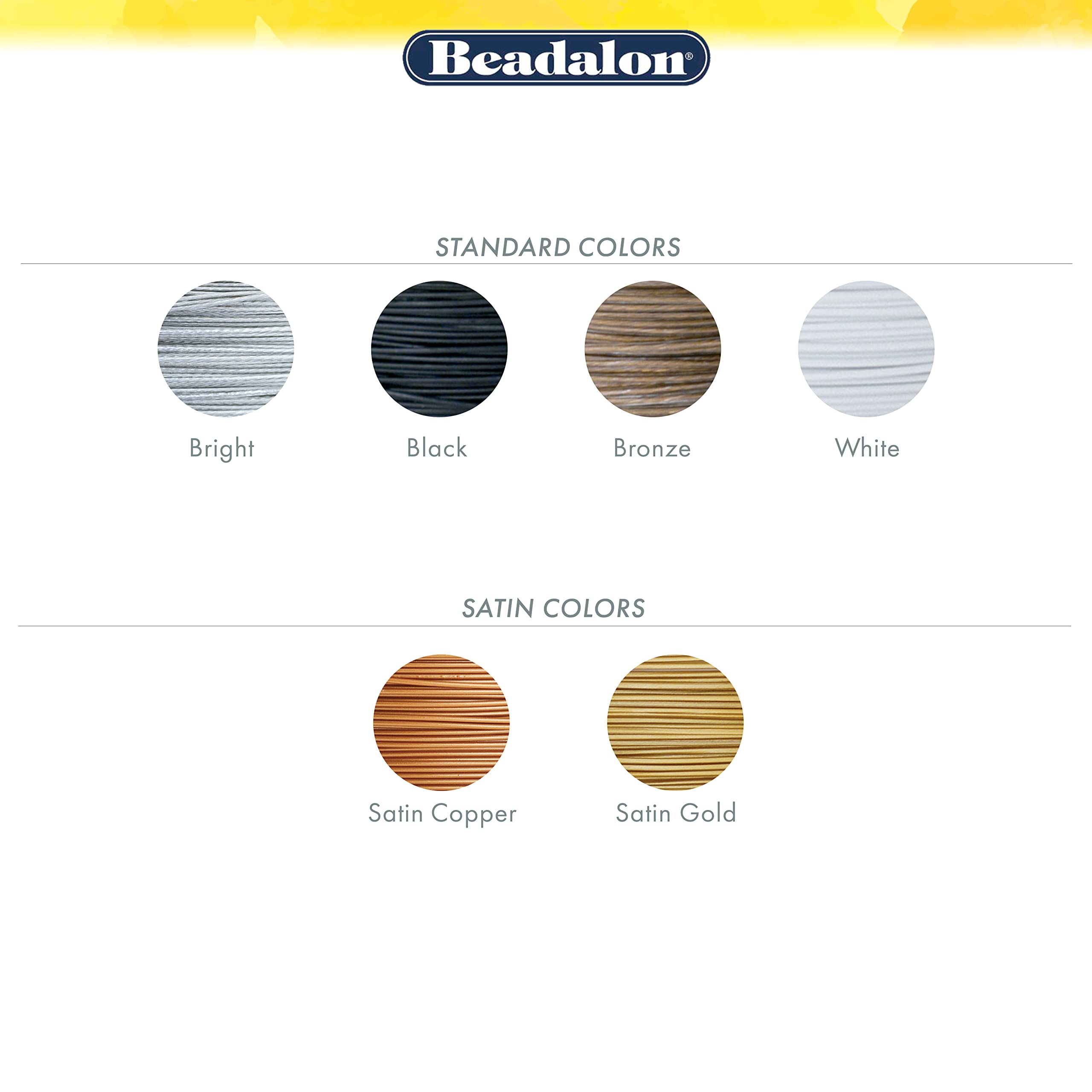 Beadalon 19 Strand Stainless Steel Bead Stringing Wire - .018 Inch (0.46mm) Diameter, Bright Finish, 1000 Feet (305m) Spool - Perfect for Jewelry Making, DIY Crafts, and Beading Projects
