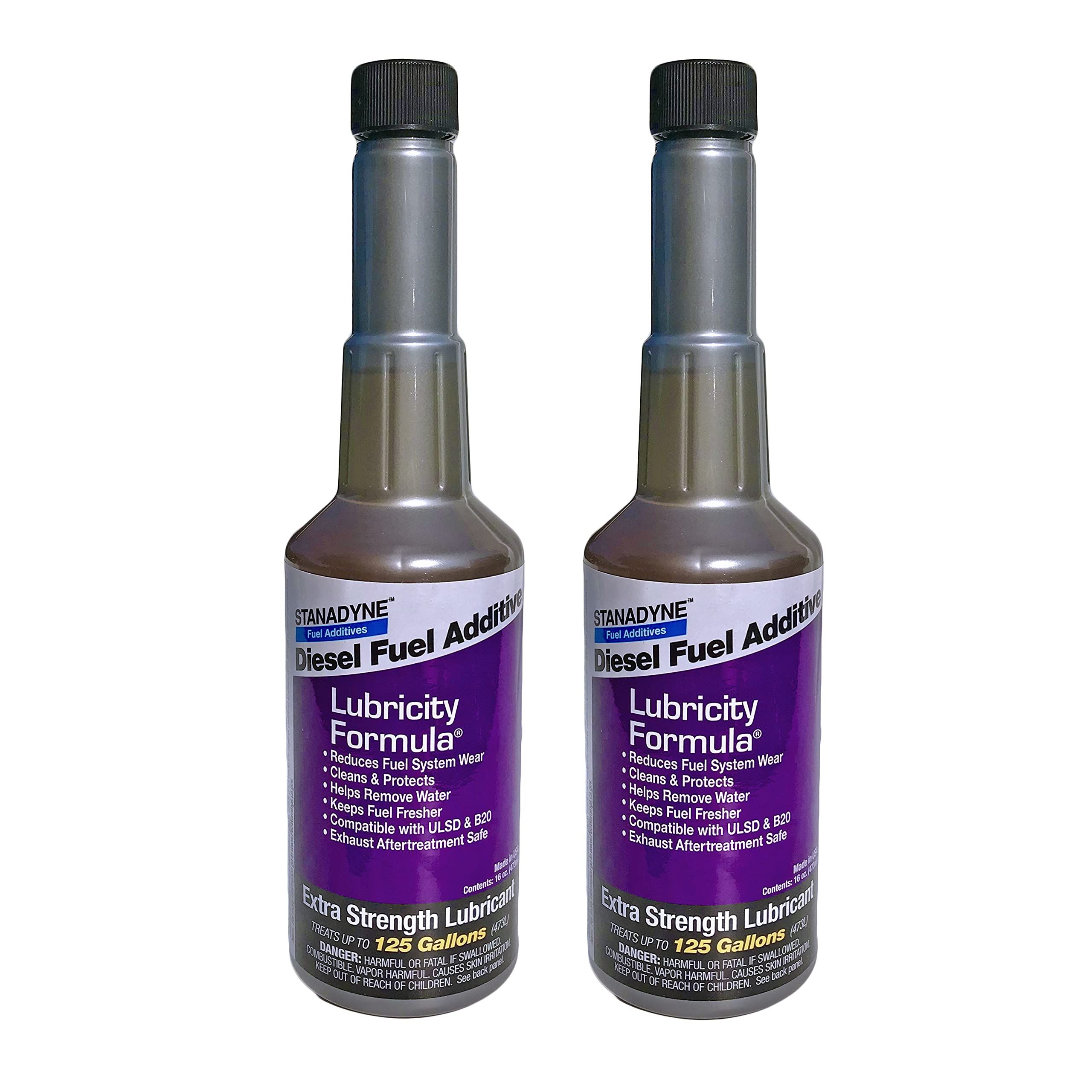 Stanadyne Lubricity Formula Fuel Additive - 16 oz (38560) | 2-Pack for Diesel Engines | Improves Fuel Efficiency & Reduces Wear | Ideal for Trucks, Heavy Equipment & Winter Driving