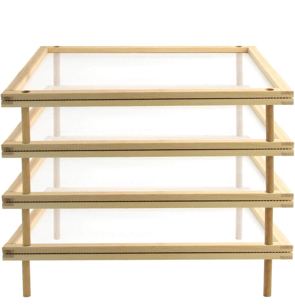 Eppicotispai 4-Tier Stackable Food Dehydrator Rack - Set of 4 Assembleable Food Dryers for Fruits, Vegetables & Herbs | Perfect for Home Drying, Camping & Food Preservation