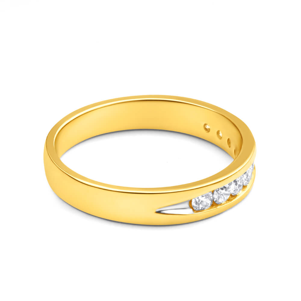 1/2 Carat Flawless Cut 18K Yellow Gold Diamond Ring for Women - Perfect for Engagement, Wedding & Anniversary Gifts