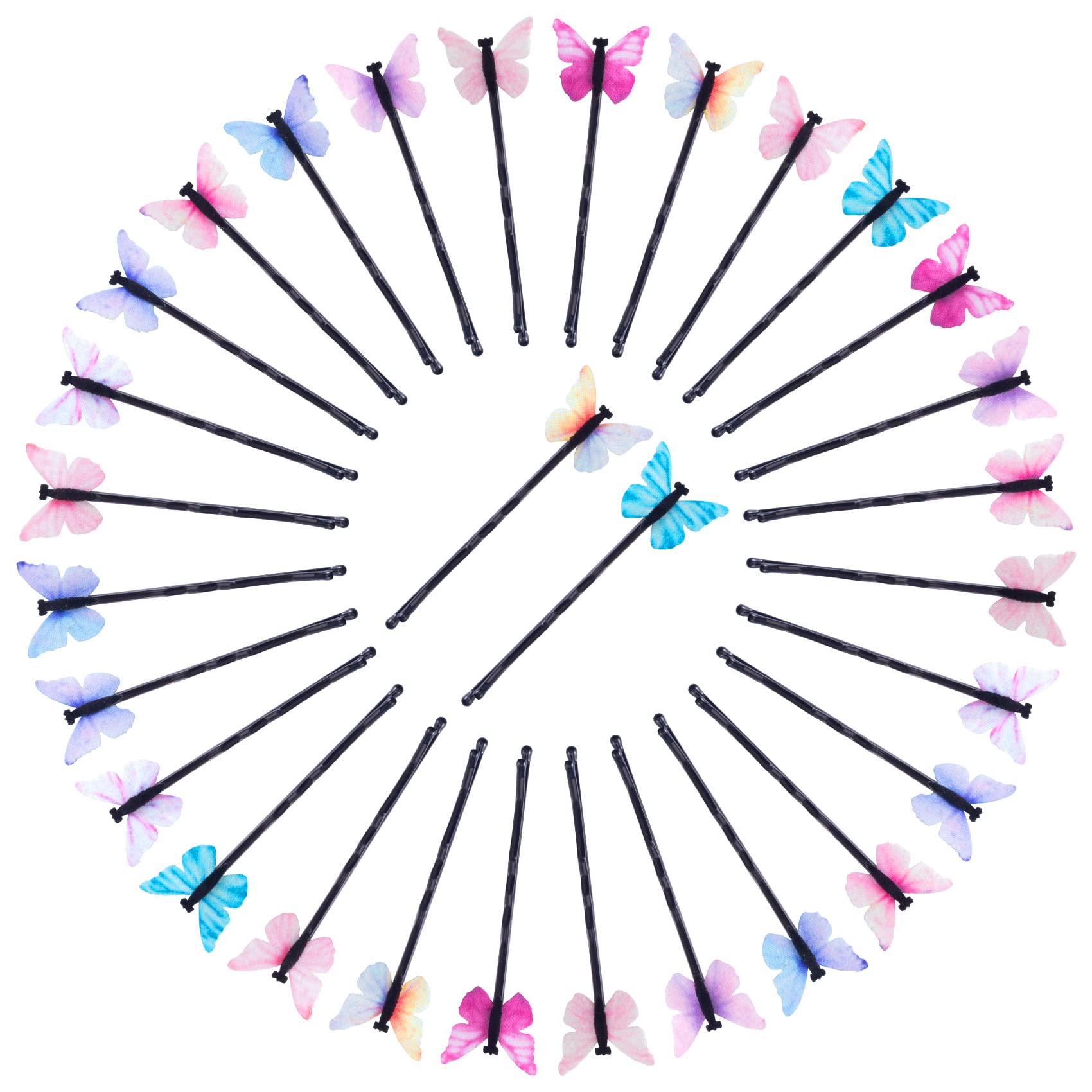 PAGOW 30PCS Butterfly Hair Clips for Women - Fashionable Pearl Bobby Pins & Barrettes Hair Accessories Set (10 Styles, 3PCS Each) - Perfect for Christmas, Valentine's Day, Parties & Everyday Styling