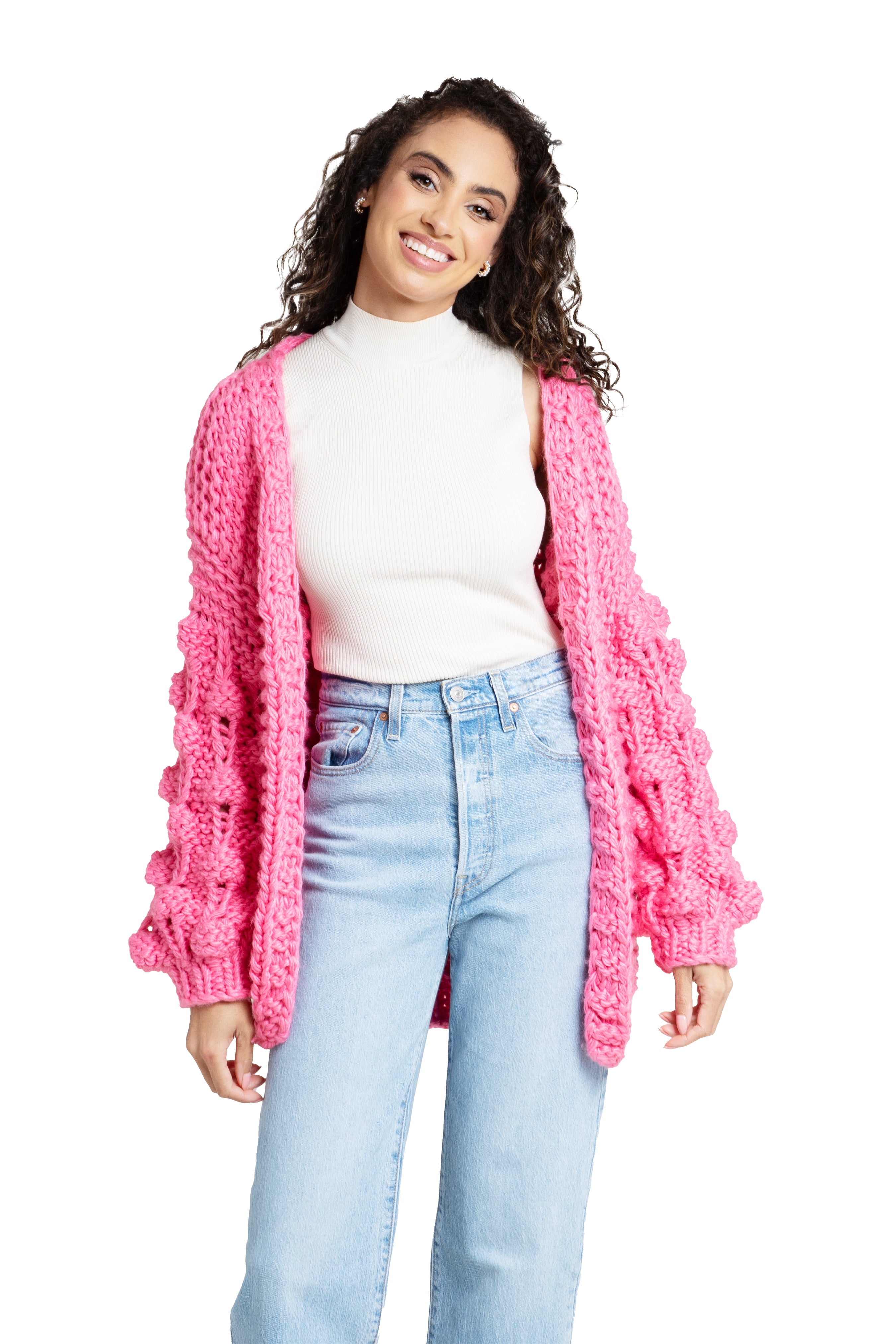 Stylish Knit Cardigan with Bauble Sleeves - Cozy Winter Sweater for Women | Perfect for Office, Date Night & Casual Outfits
