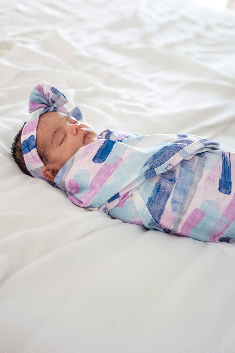 MOMMY O CLOCK Maternity Robe & Baby Swaddle Blanket Set - Soft Milk Silk Nursing Robe for Mom & Swaddling Wrap for Newborn - Perfect for Hospital Delivery, Breastfeeding & Baby Bonding Time