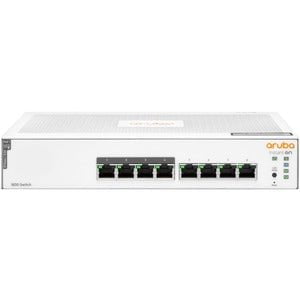 Aruba Instant On 1830 8G 4p Class4 PoE 65W Switch - 8 Port Gigabit Ethernet Managed Network Switch with 65W PoE Budget, Layer 2 Support, 10/100/1000Base-T, Rack/Wall/Table Mountable - Ideal for Small Business & Office Networking