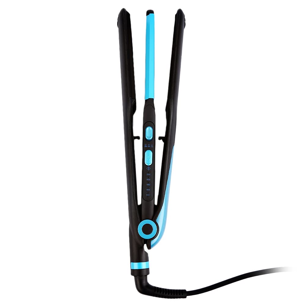 Professional 2-in-1 Portable Hair Straightener & Curler - Tourmaline Ceramic Coating, Dual-Use Styling Tool with 220°C Heat for Salon-Quality Results - Perfect for Travel, Home Use & Professional Styling