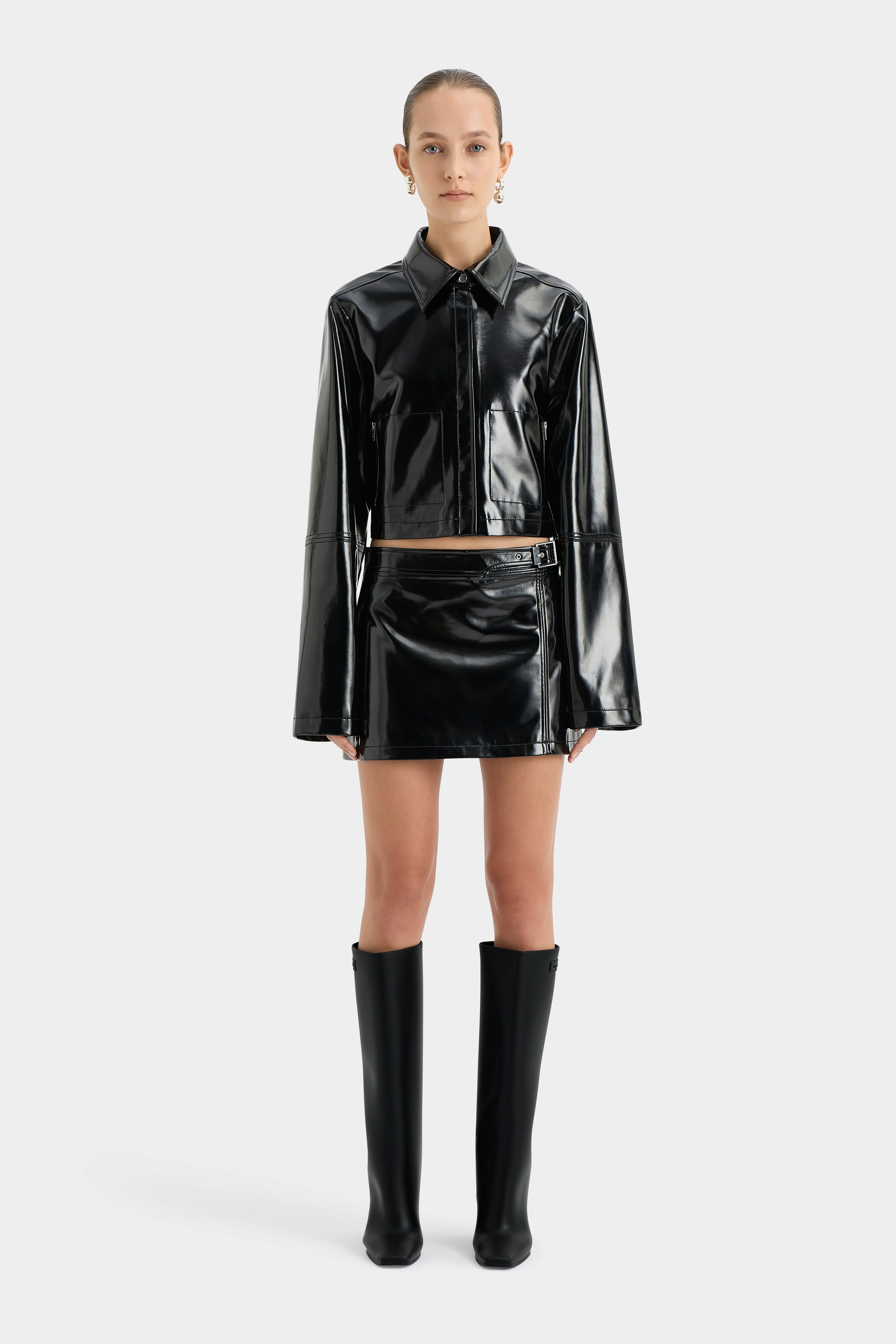 Midnight Black Mini Skirt for Women - Sexy High Waist Short Skirt for Night Out, Party, and Date Night