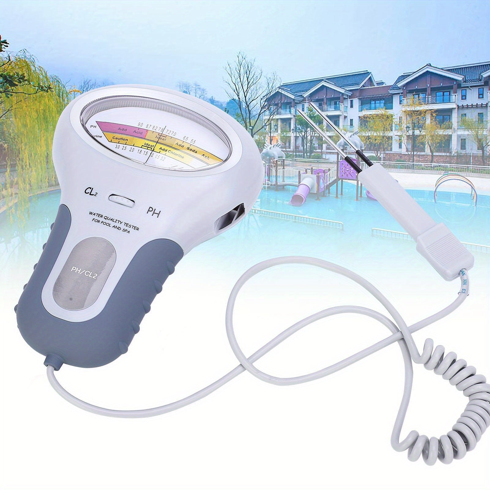 Premium Digital Water Quality Tester - Accurate pH & Chlorine Level Analyzer for Swimming Pools, Spas, Hot Tubs | Professional Water Testing Kit for Home & Commercial Use