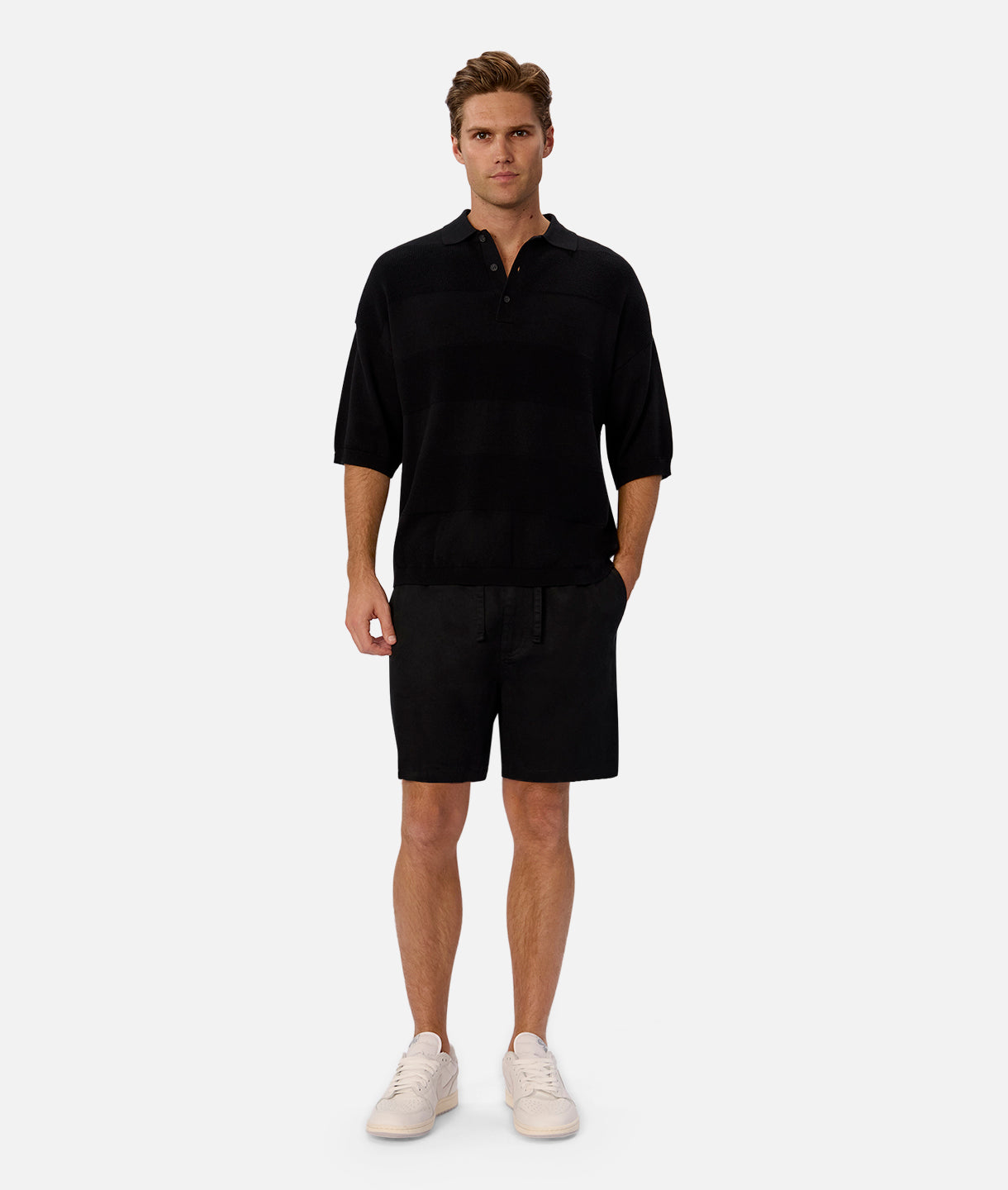 Solana Polo Shirt for Men - Classic Black Cotton Casual Wear - Perfect for Golf, Office & Everyday Outfits