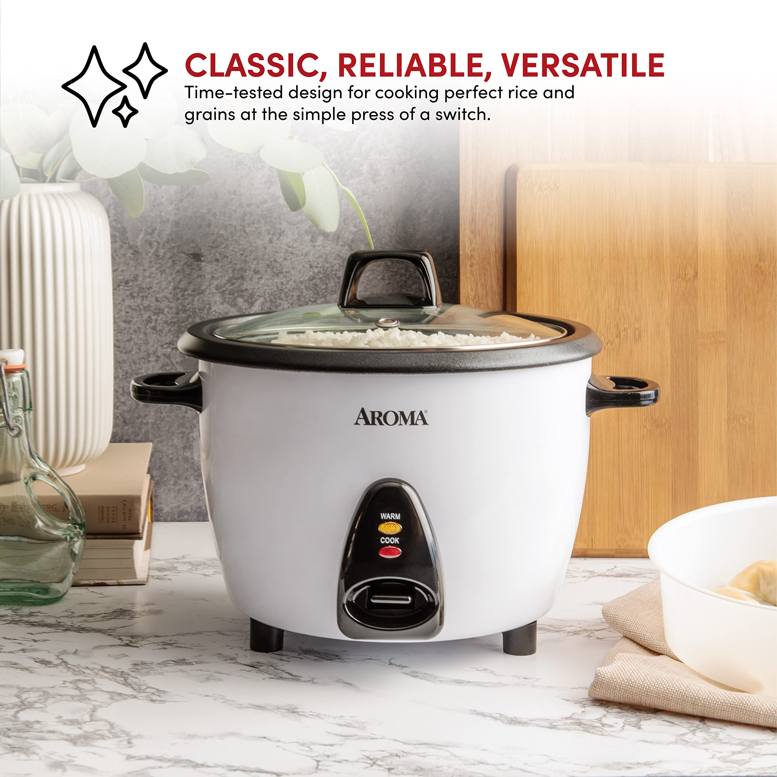 Aroma Housewares Commercial Rice Cooker and Food Steamer Bundle (ARC-1033E + ARC-360-NGP) - Perfect for Restaurants, Catering & Home Kitchens - Multi-Functional 20-Cup Rice Cooker with 2-Tier Steamer for Healthy Meals