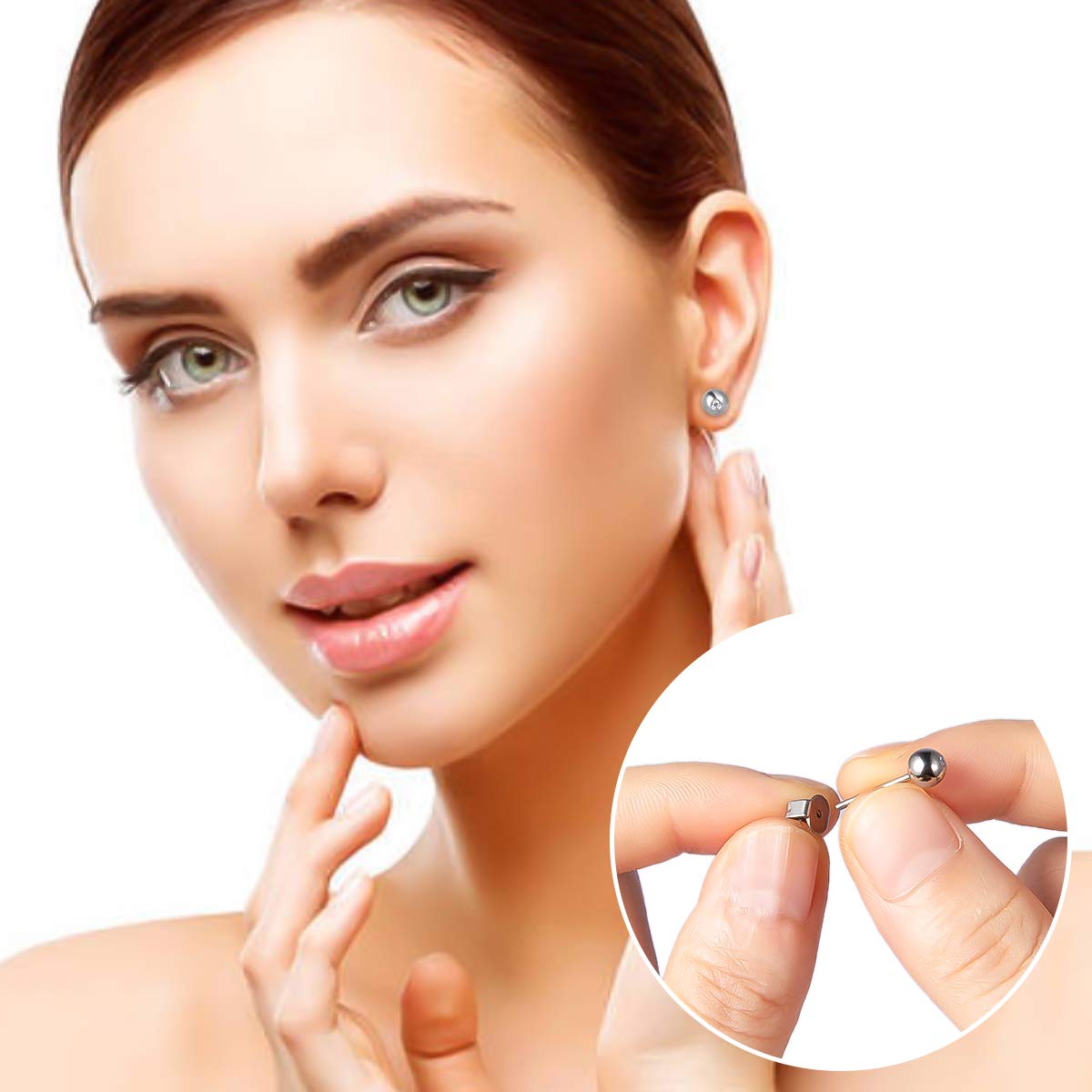 Hypoallergenic Titanium Stud Earrings for Women with Sensitive Ears - 3mm/4mm/5mm Ball Studs - Perfect for Everyday Wear, Work & Special Occasions