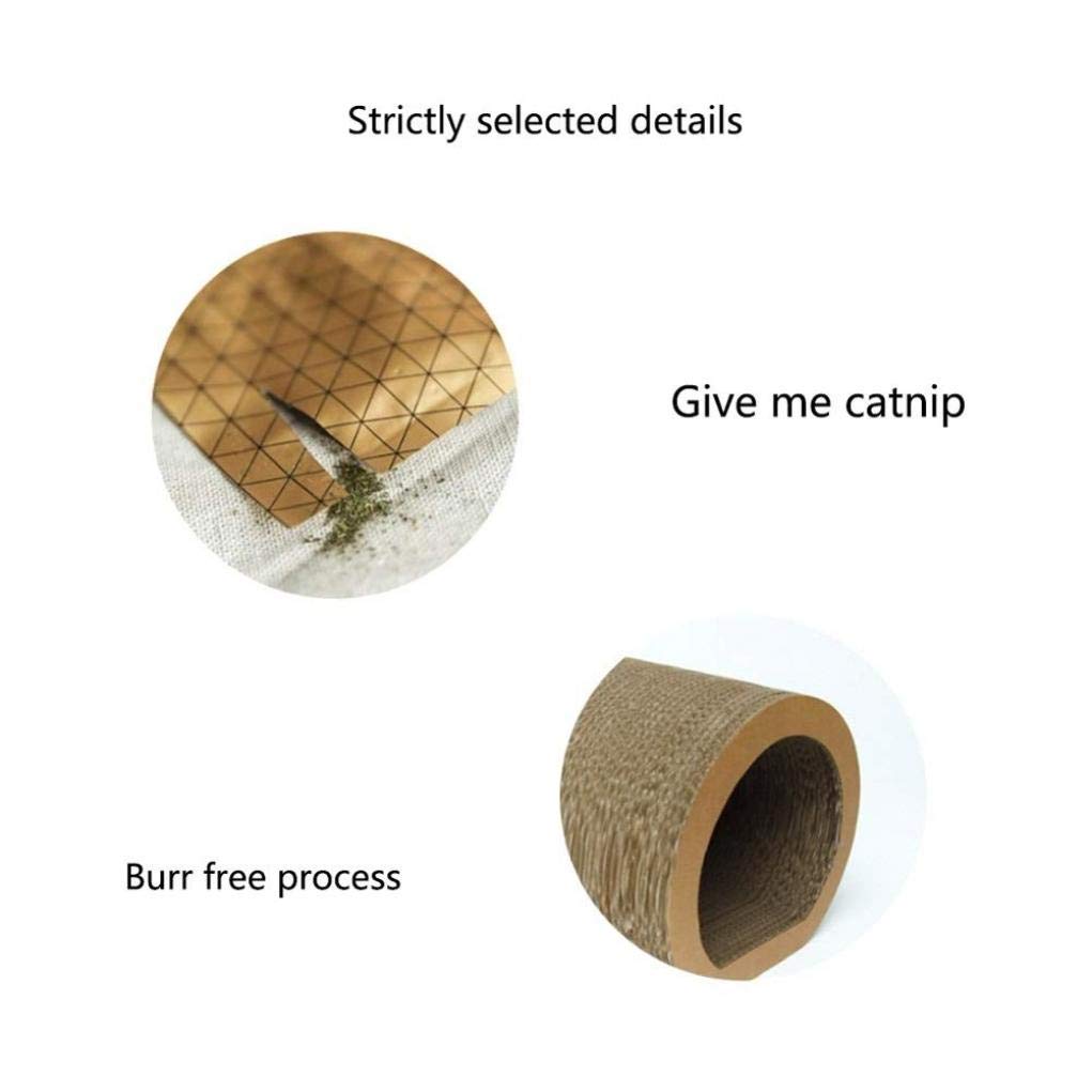 Premium Brown Corrugated Cardboard Cat Scratching Board - Durable Tunnel Shape Cat Scratcher for Indoor Cats - Perfect Gift for Cat Lovers - Ideal for Playtime, Exercise & Furniture Protection