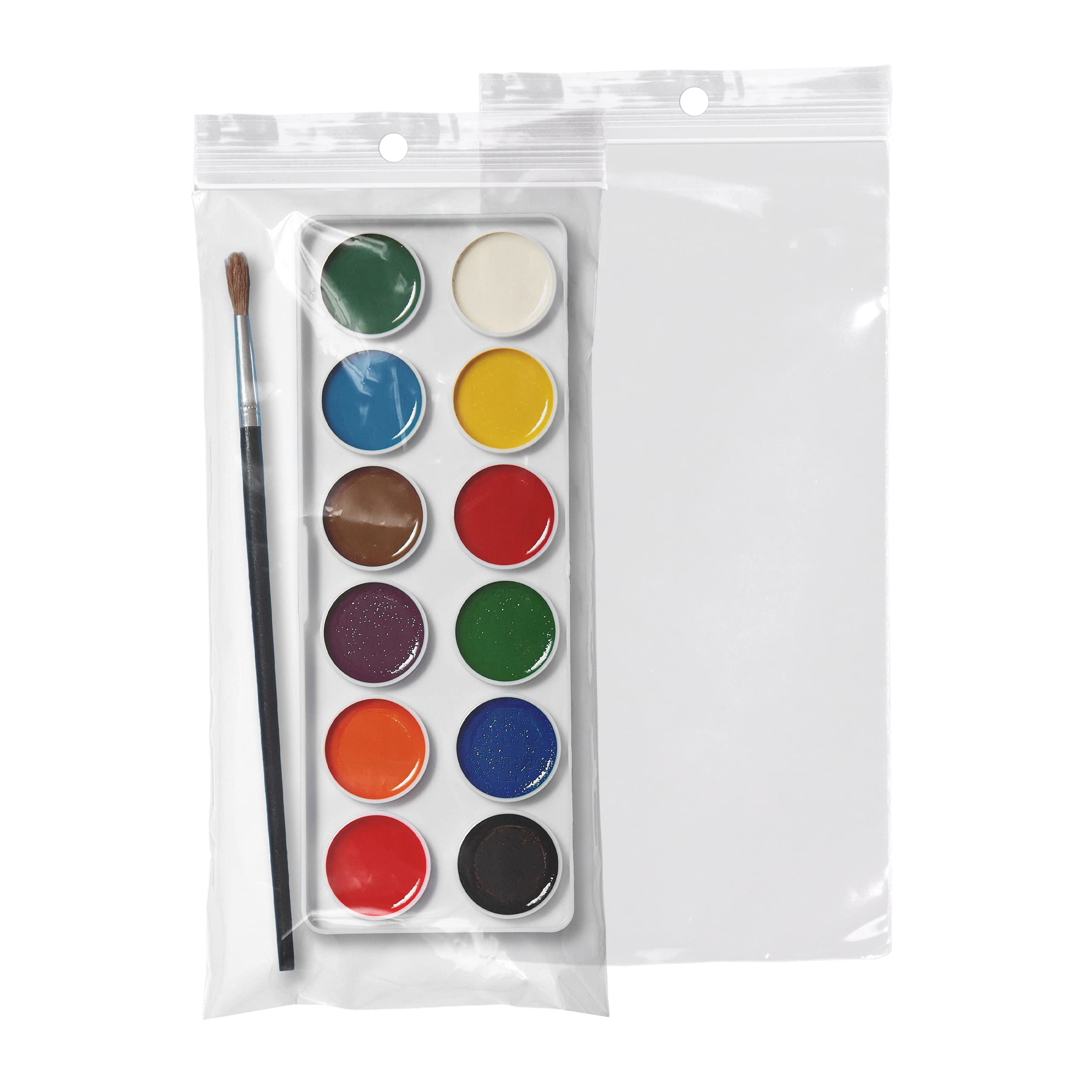 1000 Pack 5x10 Inch Clear Reclosable Zipper Bags with Hanging Holes | 2 Mil Thick Resealable Plastic Storage Bags for Pills, Jewelry, Snacks & Crafts | Durable Polyethylene Packaging for Organizing, Storing & Displaying Small Items