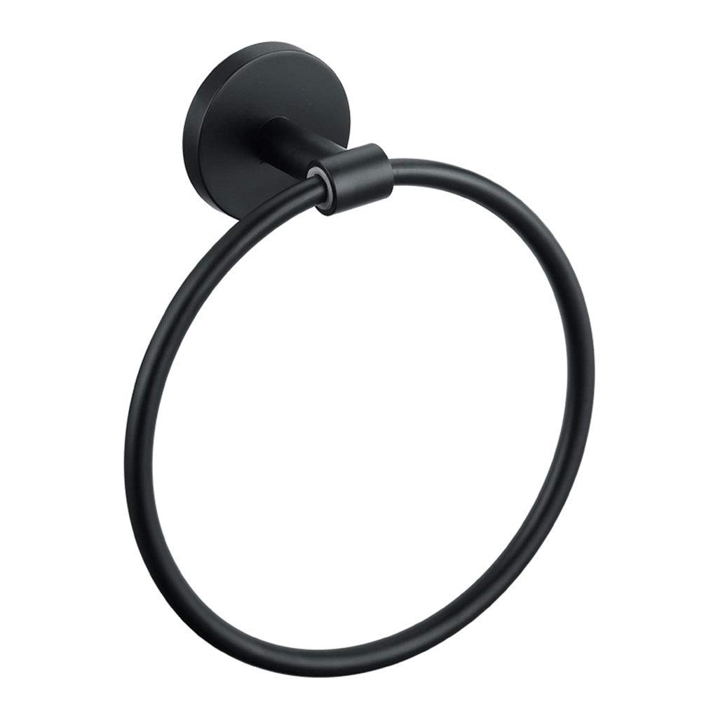 Stainless Steel Hand Towel Ring with Brushed Finish - Modern Bathroom Towel Holder for Kitchen & Bathroom Decor