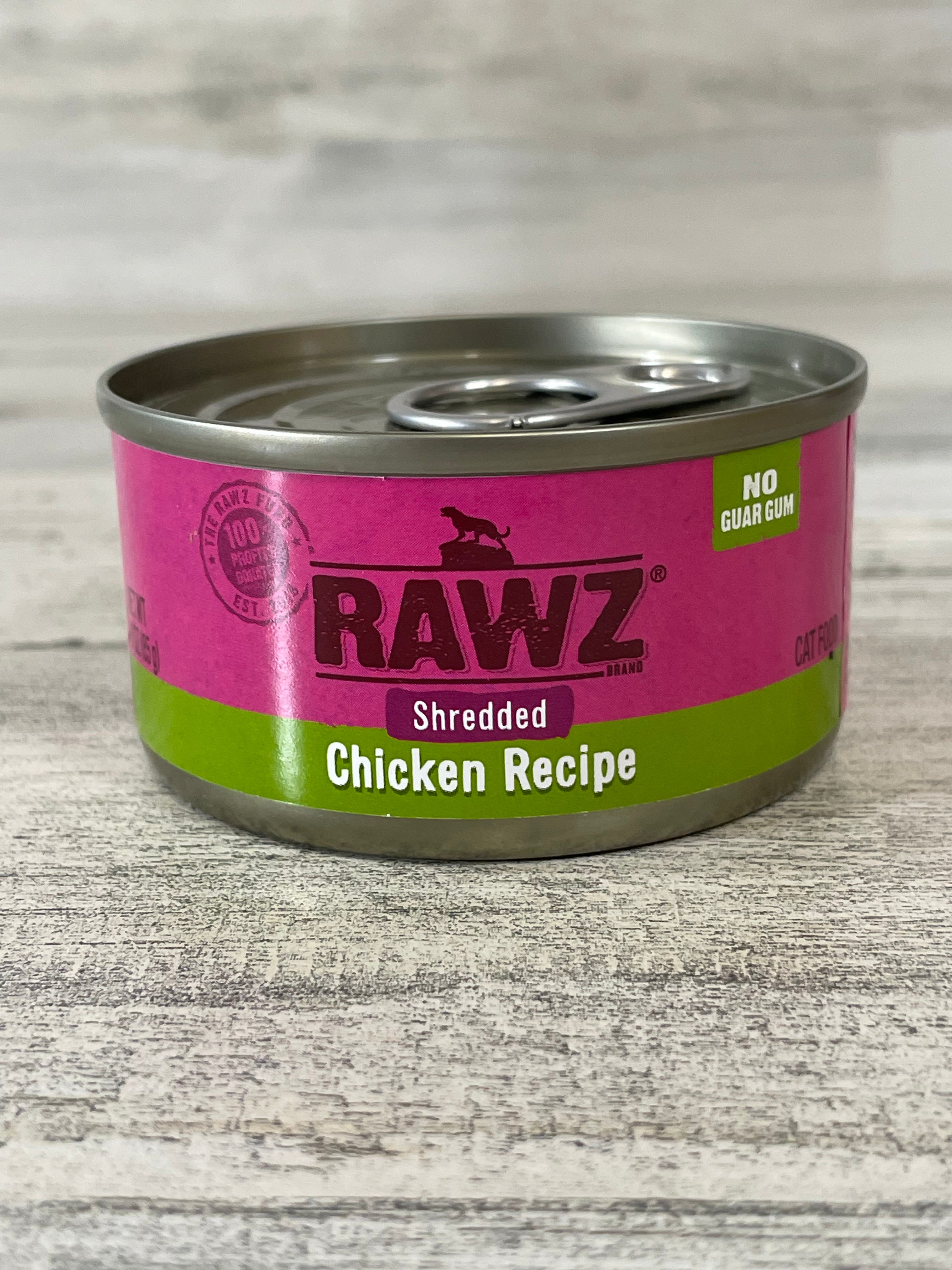 RAWZ Shredded Chicken Grain-Free Wet Cat Food - High Protein, Natural Ingredients for Adult & Senior Cats - Perfect for Picky Eaters & Weight Management