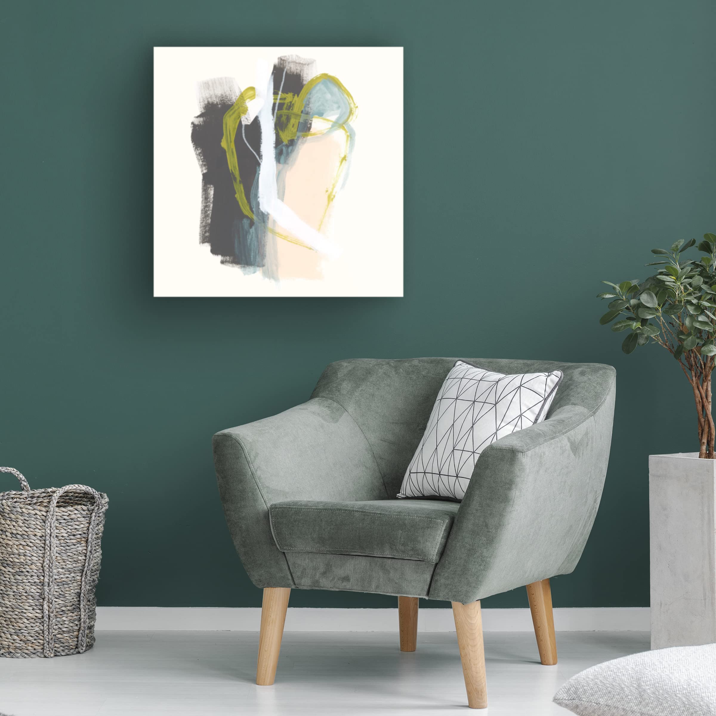 Trademark Fine Art 'Mixed Metaphor VII' Canvas Wall Art by June Erica Vess - Modern Abstract Painting for Living Room, Bedroom & Office Decor