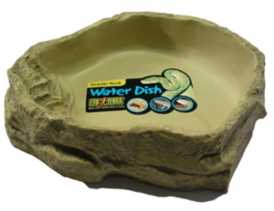 Exo Terra Reptile Water Dish - Large Size for Lizards, Snakes & Amphibians - Durable & Easy to Clean Pet Terrarium Water Bowl - Perfect for Bearded Dragons, Geckos & Turtles (Use in Desert, Tropical & Forest Terrariums)
