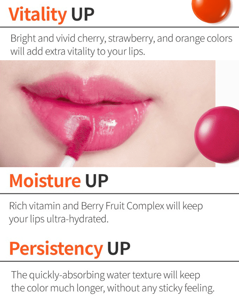 Etude House Dear Darling Water Gel Tint - Long Lasting Lip Stain, Hydrating & Non-Sticky, 6ml (Renewal) - Perfect for Everyday Wear, Date Night & Makeup Looks