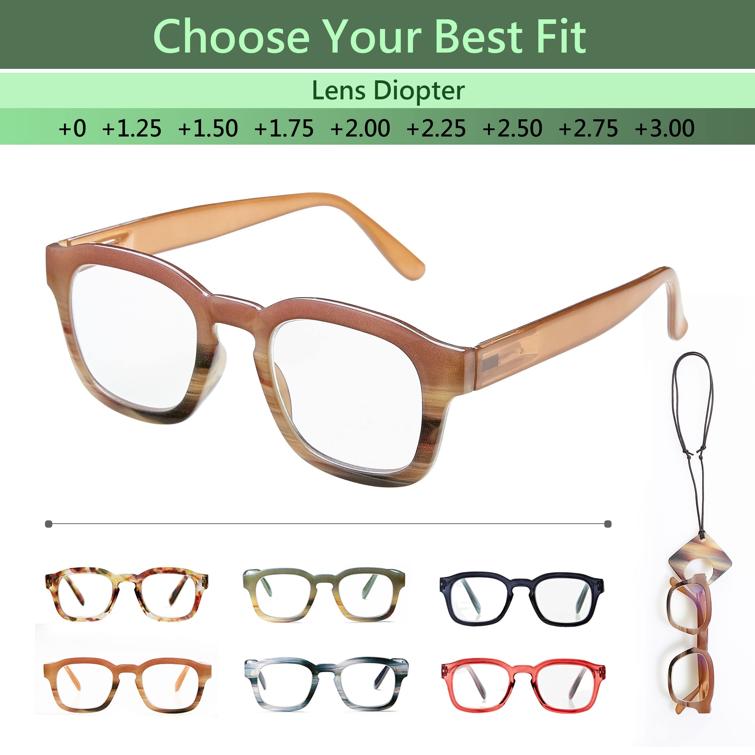 Stylish Women's Blue Light Blocking Reading Glasses +0.00 to +3.00 | Trendy Computer Readers for Work & Screen Time | Perfect for Office, Studying & Digital Eye Strain Relief