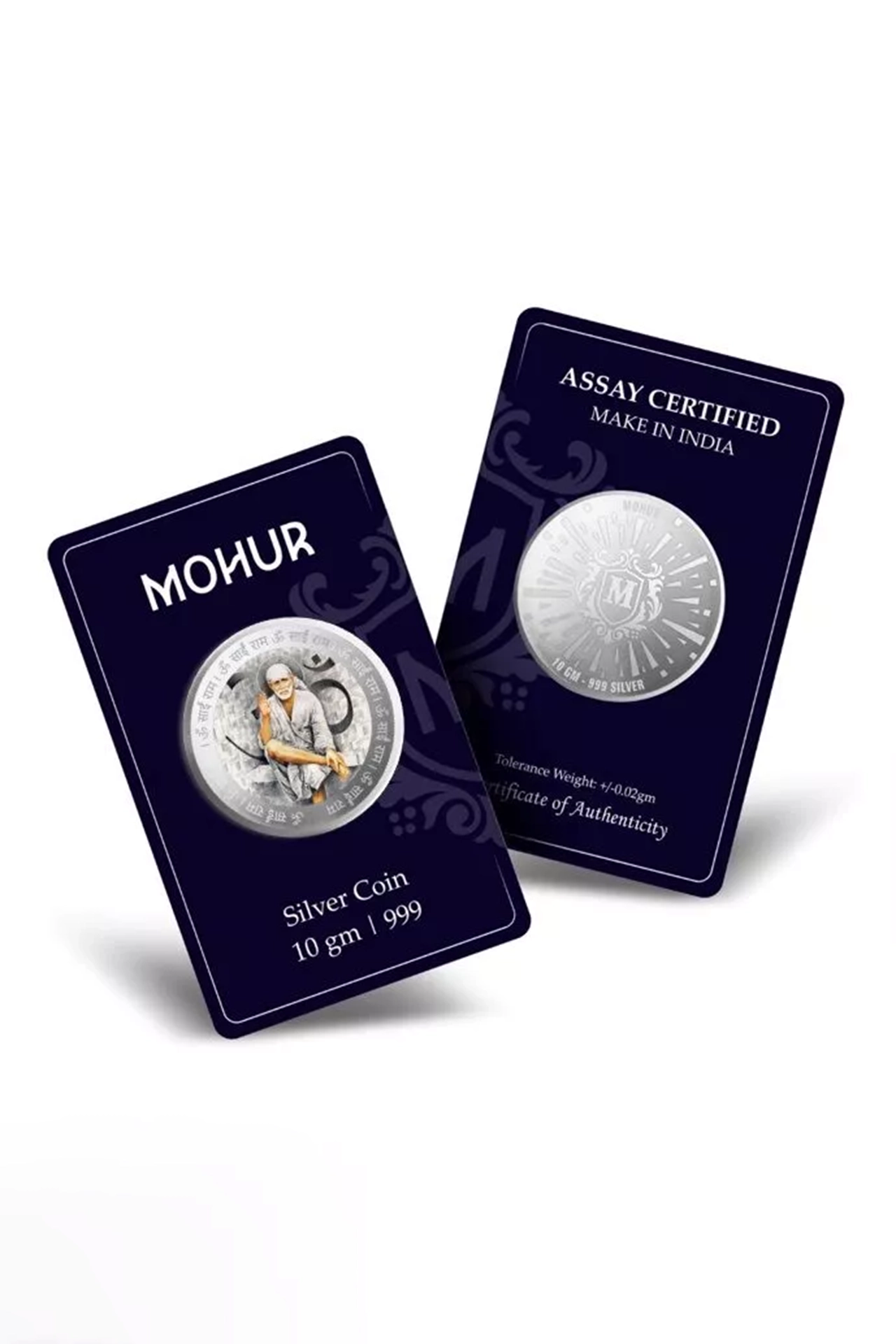 999 Pure Silver Sai Baba 10g & 20g Commemorative Coins (Design 27) - Perfect for Puja, Gifts & Silver Investment Collections