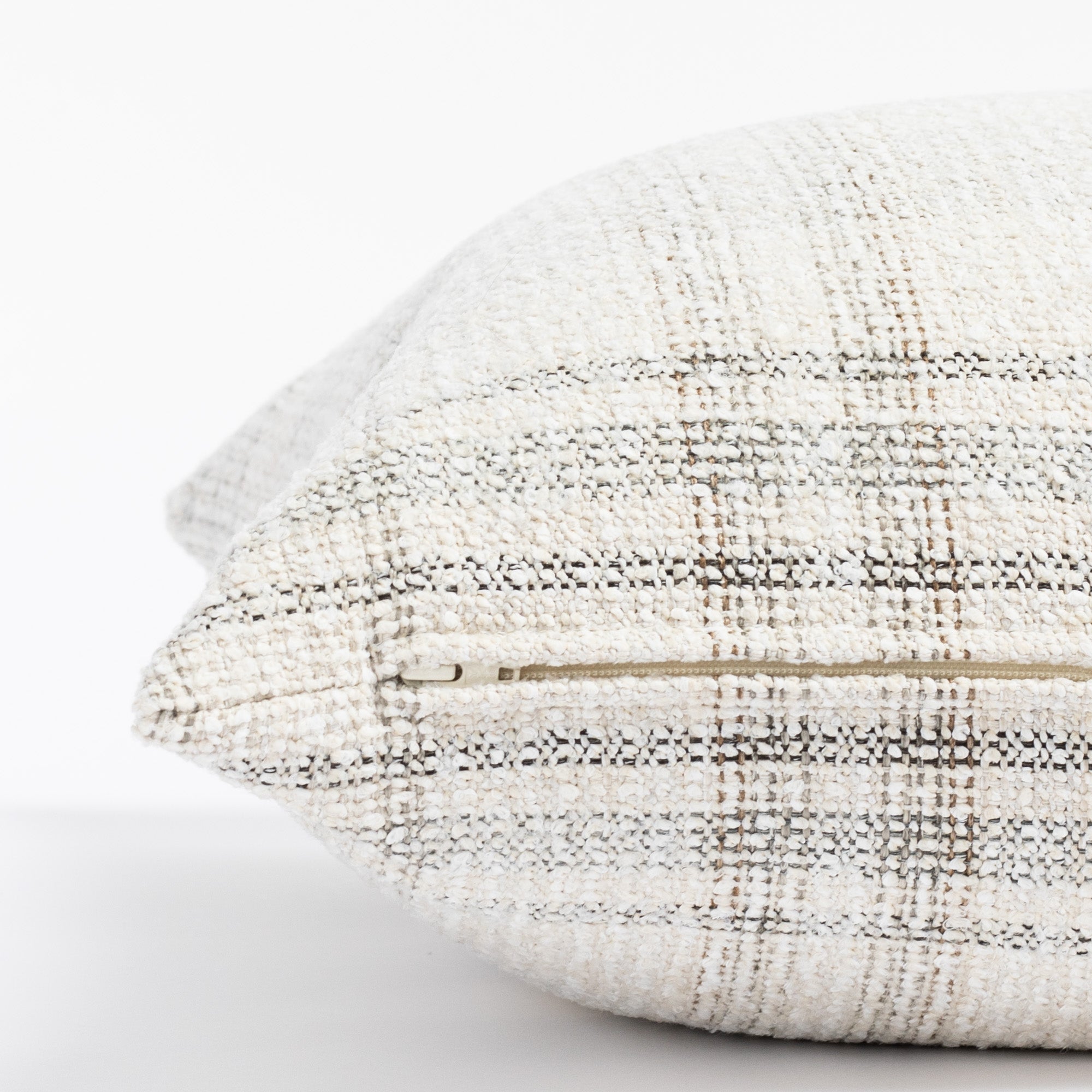 Hugo Plaid 22x22 Decorative Throw Pillow Cover - Salt & Pepper Checkered Pattern - Perfect for Sofa, Bed, Couch & Home Decor