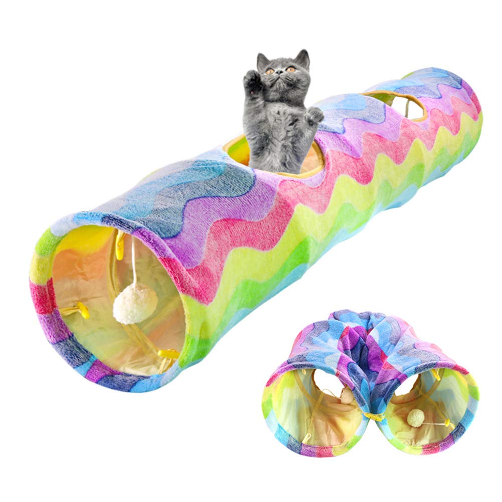 Interactive Cat Tunnel Toys for Indoor Play - Durable Pet Tube Toys with Rattle Sounds, Perfect for Exercise & Hide-and-Seek Games