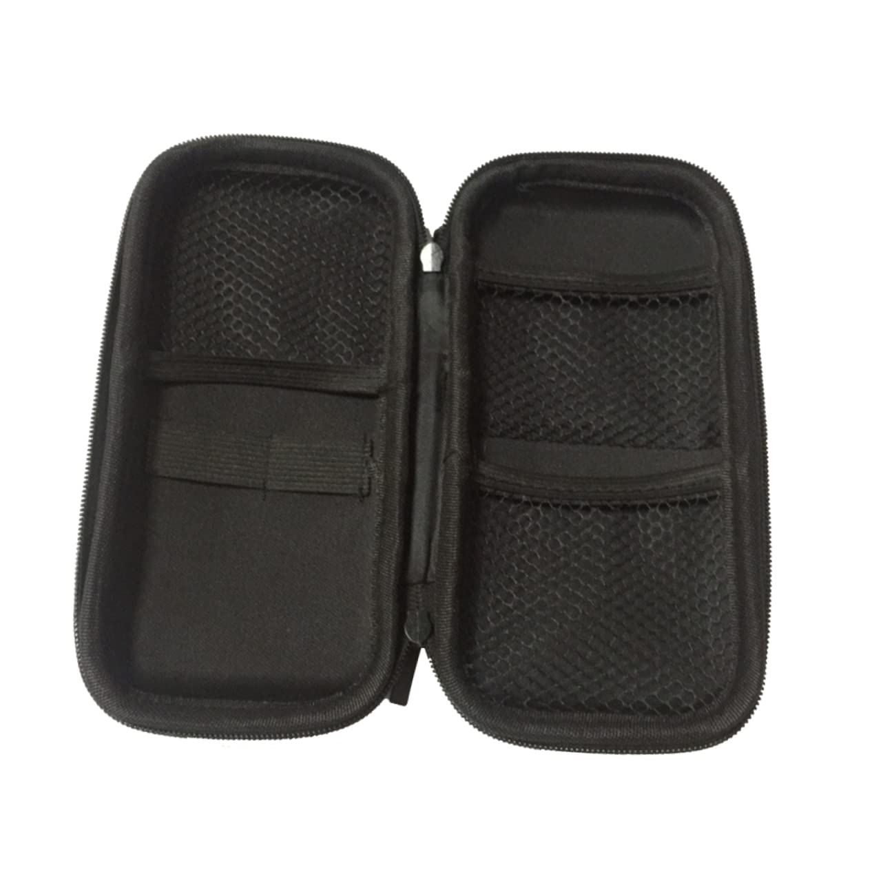 2-Pack EVA Headset Storage Case with Zipper - Compact Mini Camera Hard Drive USB Cable Organizer Pouch, Durable Black Travel Accessory for Electronics Protection