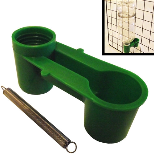 Eco-Friendly Green Soda Pop Water Bottle - Bird Drinker Cup with Spring for Pet Birds | Perfect for Cage Hydration & Outdoor Aviaries