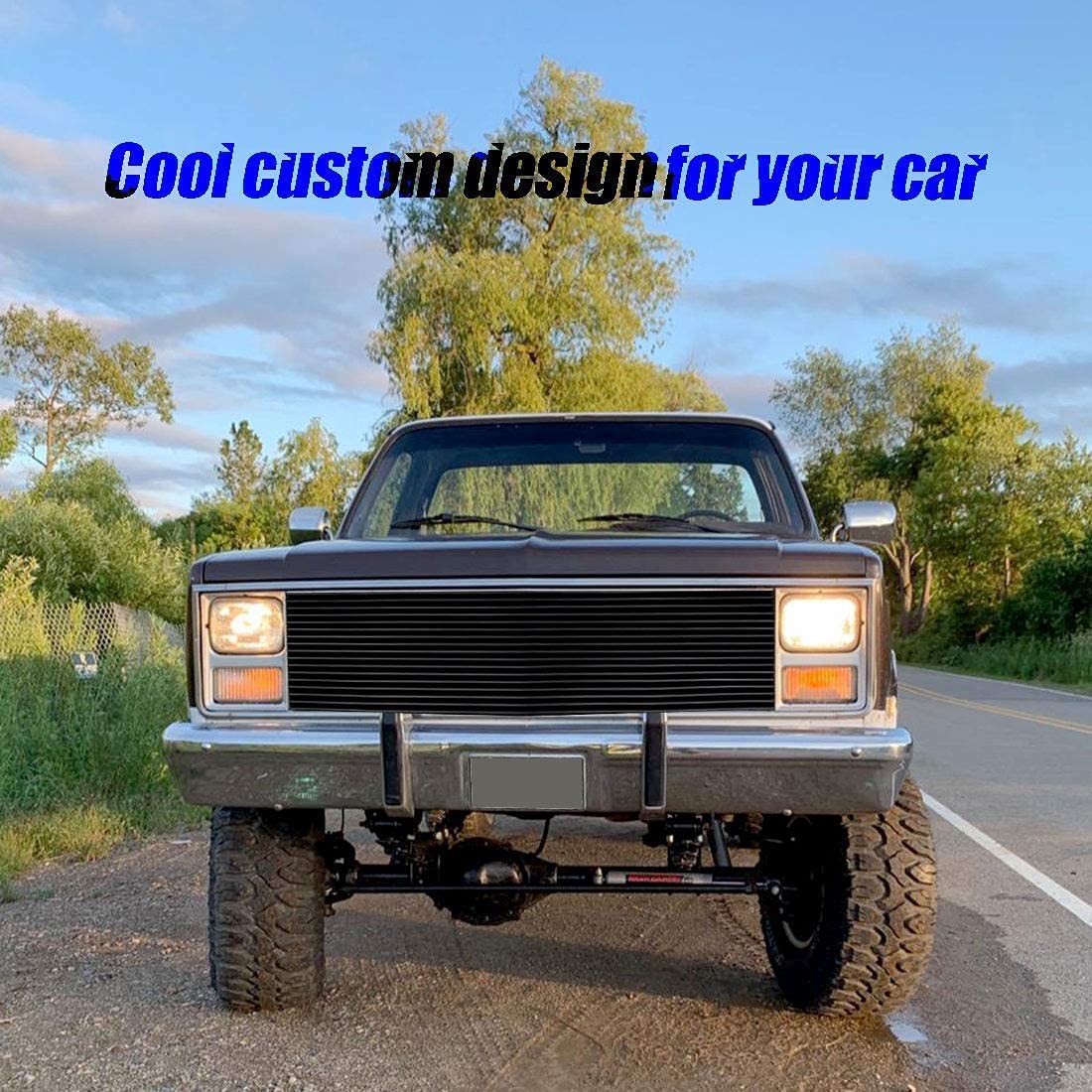 Aluminum Billet Grille Insert for 1981-1987 Chevy Blazer C/K Pickup Suburban & GMC Jimmy - Horizontal Bumper Grill Upgrade - Perfect for Truck Restoration & Off-Road Customization