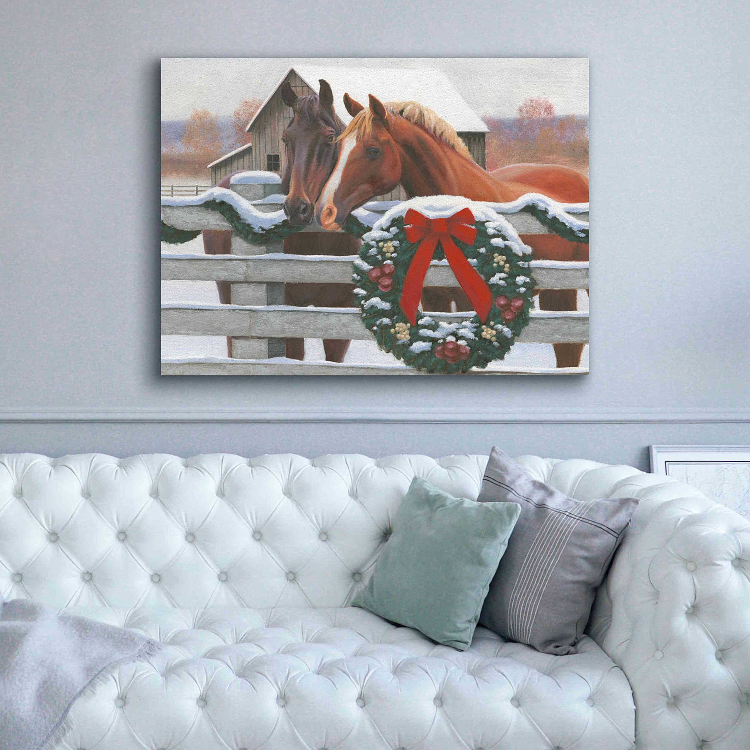 Epic Graffiti 'Christmas in the Heartland II' by James Wiens - 54x40 Inch Canvas Wall Art for Living Room, Bedroom & Office Decor - Holiday & Winter Home Décor