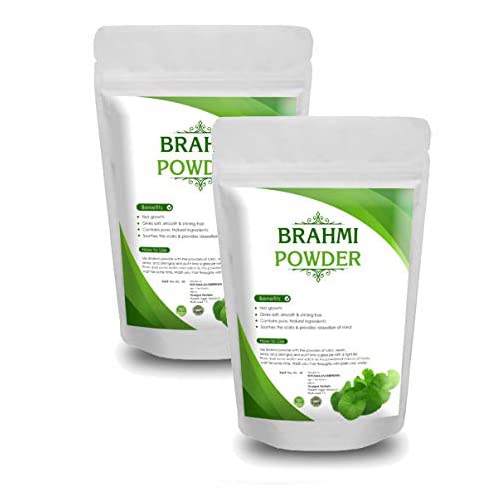 Organic Brahmi Leaves Powder 100g - Herbal Hair & Face Mask for Growth, Shine & Glow - Perfect for DIY Skincare & Ayurvedic Treatments