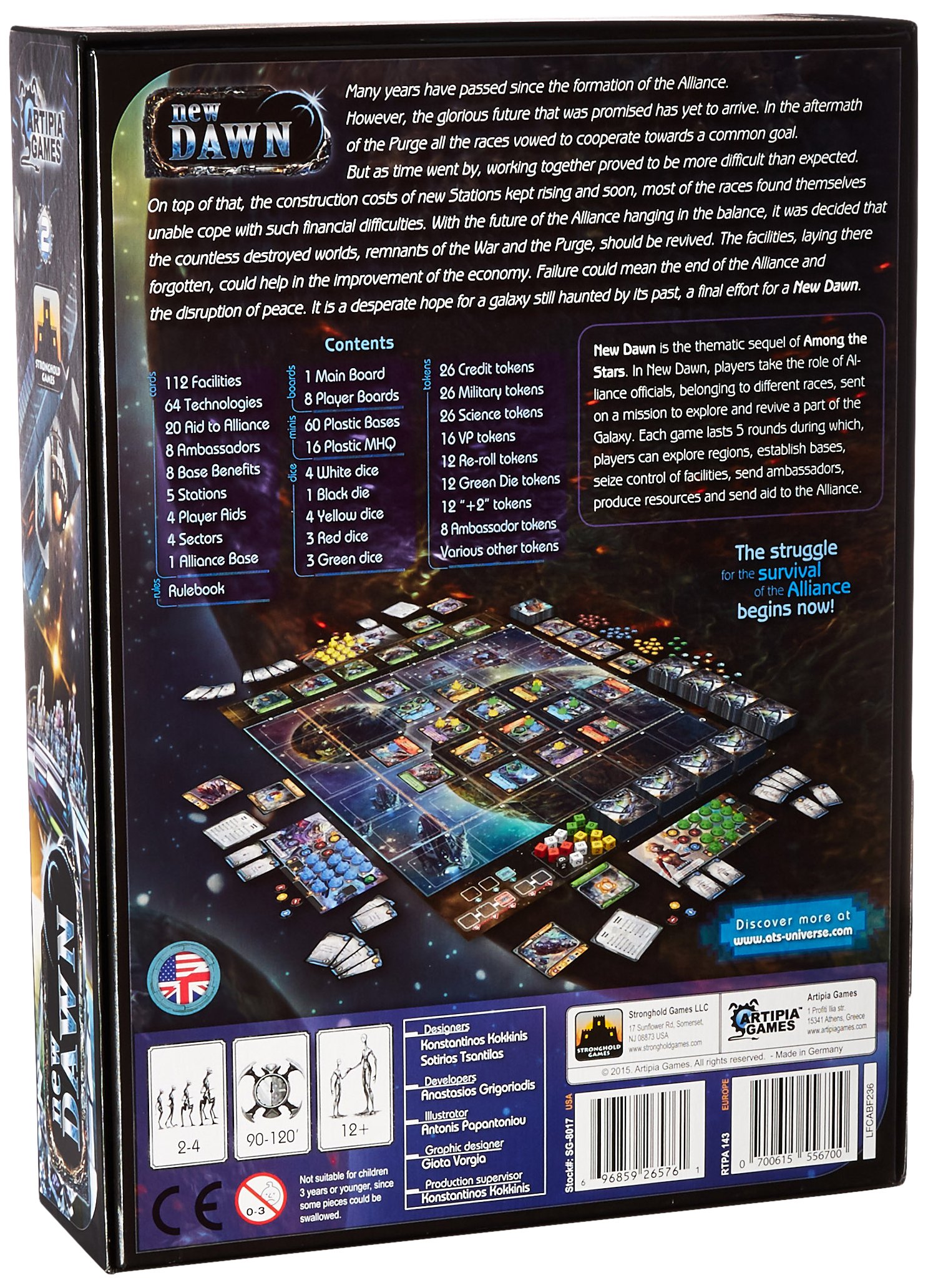 Stronghold Games Among The Stars New Dawn Pack - Sci-Fi Board Game Expansion for 2-4 Players | Perfect for Game Nights & Strategy Lovers