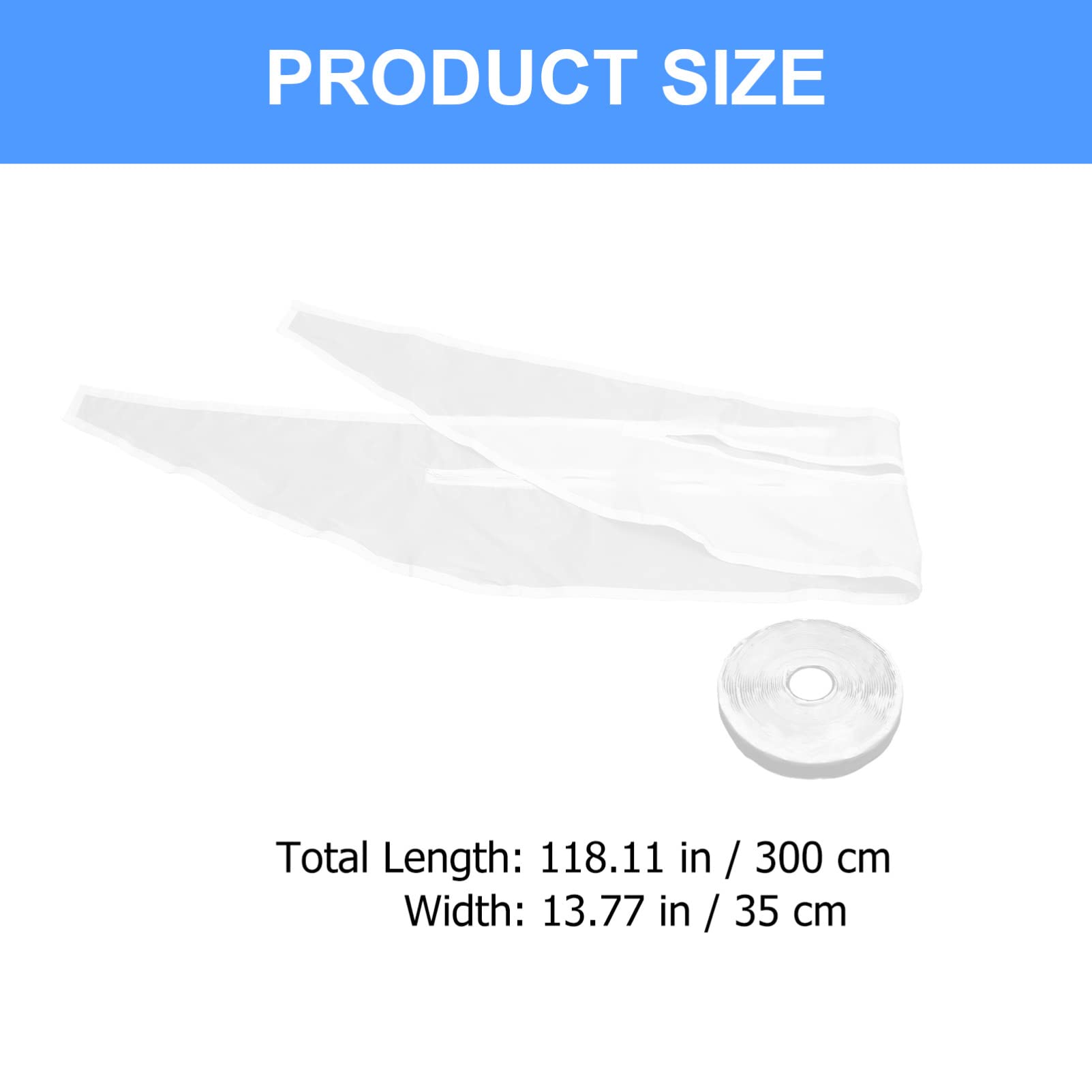 FAVOMOTO Portable AC Window Seal Kit - White Oxford Cloth Air Conditioner Gasket Tape for Side Panels & Outlet Gaps | Perfect for Window AC Units, Improves Cooling Efficiency & Energy Savings