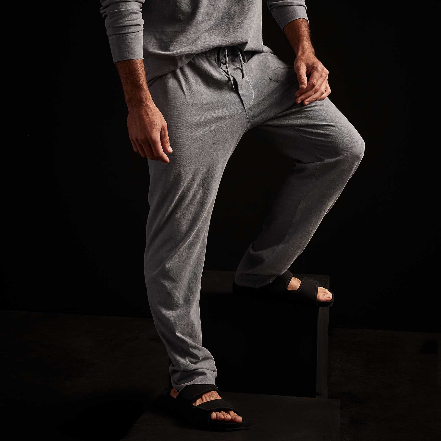 High Twist Jersey Pants with Arsenic Pigment - Comfortable Stretch Fabric for Casual Wear & Lounge