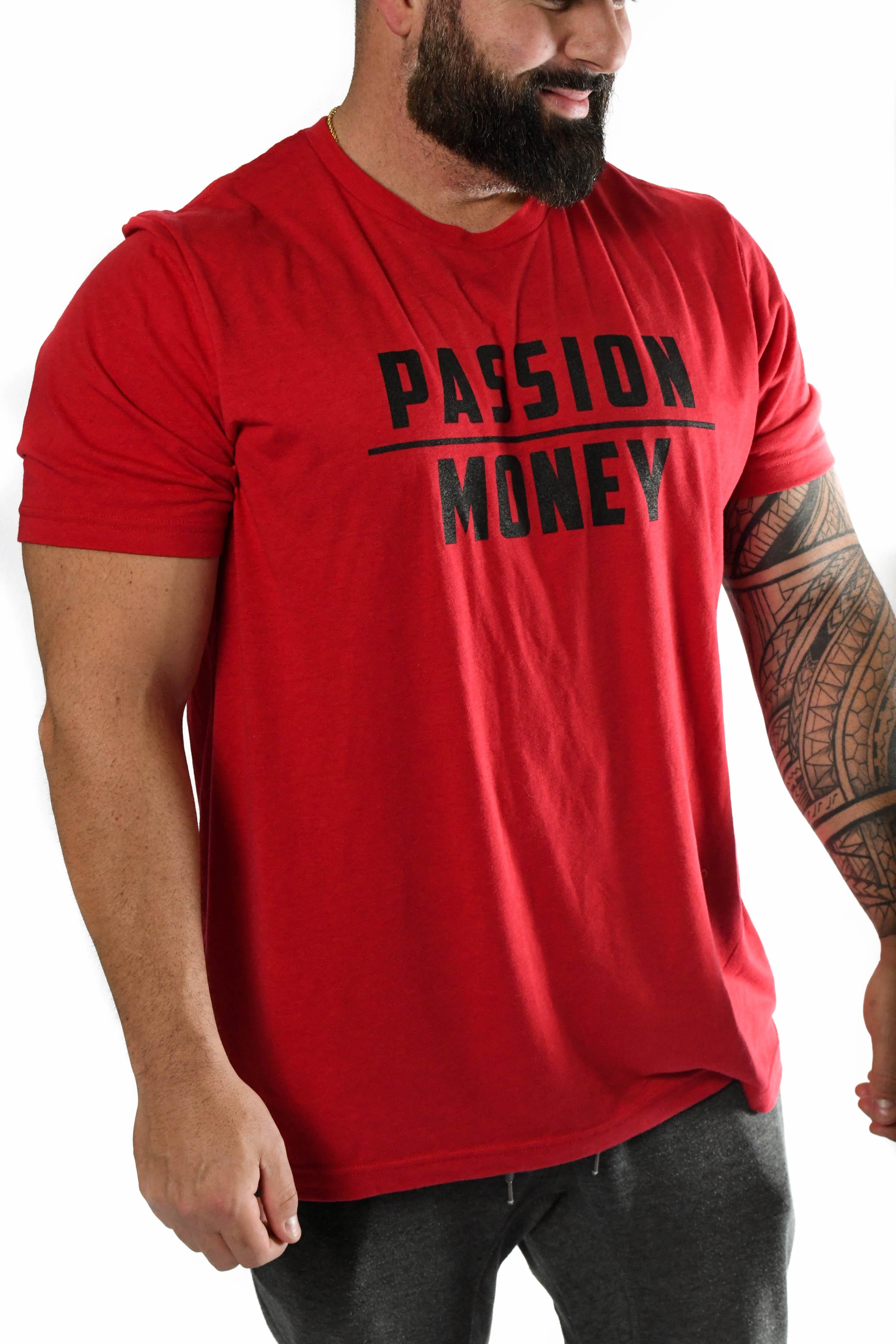 Passion Over Money T-Shirt - Motivational Quote Tee for Men & Women - Casual Wear for Work, Gym & Everyday Inspiration